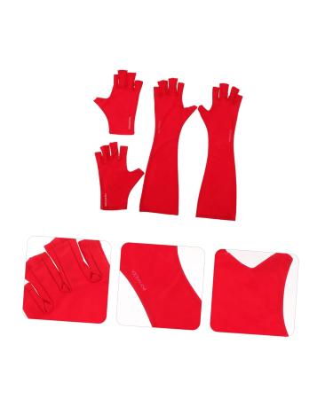 FRCOLOR 2 Pairs Nail Gloves Sunblock Fingerless Gloves Gel Nail Lamp Gloves Nail Lamp Protection Gloves Anti Uv Glove Anti Glove Driving Gloves Nail Gel Hand Guard Dedicated Mj03 Polyester 25X9X0.4CM - Buy Online on GoSupps.com