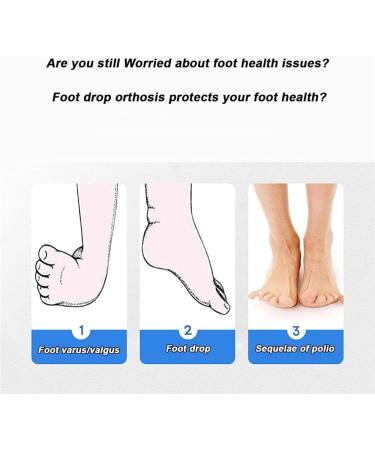Foot Drop Orthosis Medical Ankle Brace for Improved Walking Gait & Injury Recovery | Small Left Size | Ideal for Plantar Fasciitis & Achilles Tendonitis - Buy Online on GoSupps.com