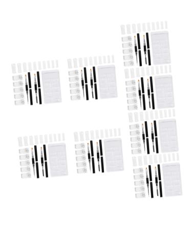 Beavorty 8 Sets Nail Extension Set Plastic Doll Heads Nail Extension Tip Manicure Tools DIY Tools Nails Tools Nail Tech Accessories Nail Art Tool Nails Kits Patch Aluminum Alloy Clip