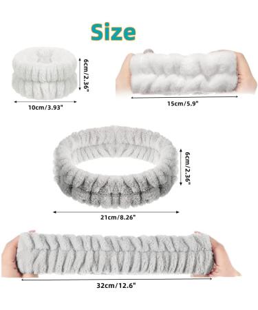9 Pieces Spa Headband Wrist Washband Set Soft Microfiber Facial Makeup Headbands Wrist Wash Band Absorbent Wristbands Sweatband Face Band for Makeup Bath Women Girls - Buy Online on GoSupps.com