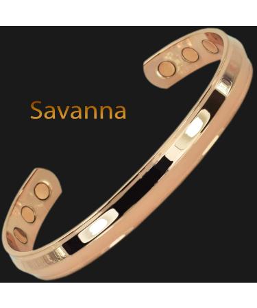 Holistic Magnets Copper Bracelet for Women | Arthritis Joint Healing | Unique Gift Idea | Adjustable 16.5-19.5cm - Savanna - Buy Online on GoSupps.com