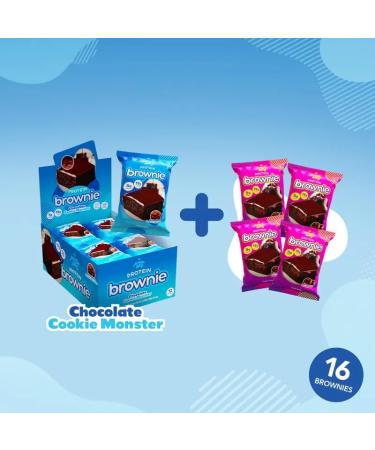 Generic Protein Brownies Variety Pack 12 Count with FREE 4 pack Glazed Donuts and 2 Brownies 16 Ounce Packs - Buy Online on GoSupps.com