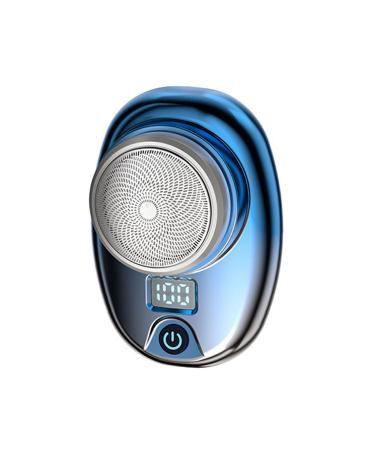 Gradient Space Stone Gradient Mini Shaver Upgrade Mini Electric Shaver Portable Electric Shaver for Men Women Travel Pocket Size Washable Electric Razor with LED Power Display (Gradient Blue)