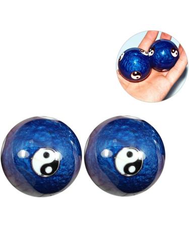 JECOMPRIS Asian Hand Meditation Bell & Baoding Balls - Jade-Ei Massage & Health Balls for Relaxation | Cloisonn Fitness MX2PCS Blue - Enhance Wellness & Stress Relief - Buy Online on GoSupps.com
