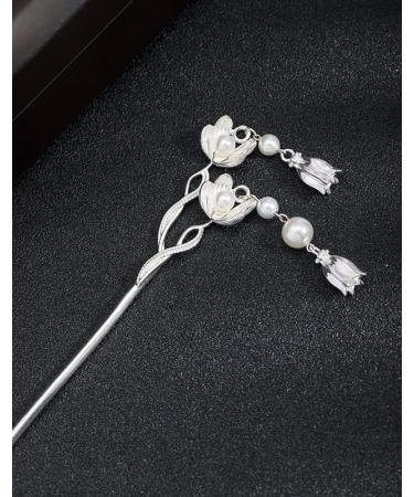 HangErFeng Hair Stick Silver Bell Orchid Flower Hairpin Chinese Costume Antique Hair Decoration 607 - Buy Online on GoSupps.com