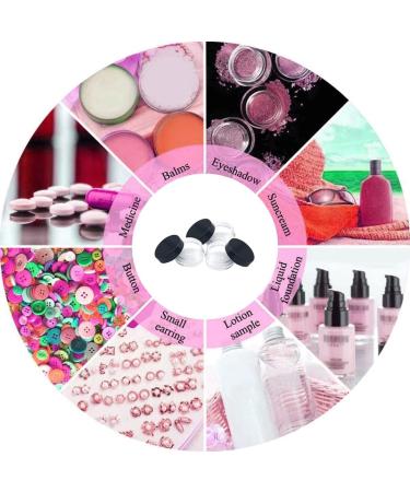 Round Empty Sample Jar Cosmetic Container Jar 3 Gram Travel Empty Sample Jar Round Make Up Refillable Containers - Buy Online on GoSupps.com