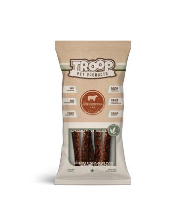 Troop Pet Products Beef Collagen Stick Basted Natural Single Ingredient Dehydrated Dental Chew 12" 5pc