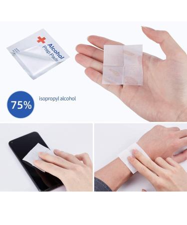 100 Pcs 75% Alcohol Prep Pads | Individually Wrapped Alcohol Gauze Pads | 6 x 6cm Alcohol Cotton Slices - Buy Online on GoSupps.com