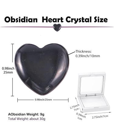 Black Obsidian Heart Worry Stone for Chakra Healing & Stress Relief - Buy Online on GoSupps.com