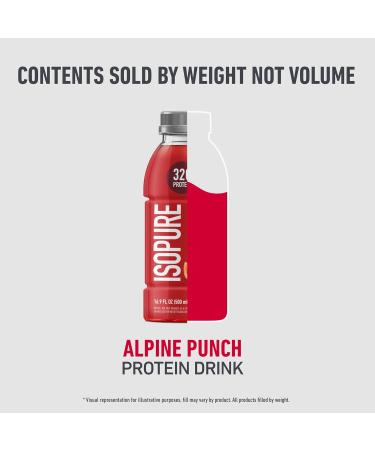 Isopure Zero Carb 32g Clear Protein Ready-to-Drink Whey Protein Isolate Alpine Punch 12 Pack (Packaging May Vary) Alpine Punch 16 Fl Oz (Pack of 12) - Buy Online on GoSupps.com