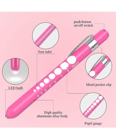 MOVOCA Nurse Penlight & Scissors Set - LED Penlight with Pupil Gauge, 7.5 Bandage Scissors EMT Trauma Shears - Hot Pink, Ideal for Doctors & Nurses - Buy Online on GoSupps.com