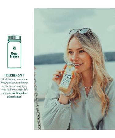 LiveFresh Immune Shot Cure | Boost Immunity with Ginger Shots | Vitamin D & C | 3 Shots Daily for 4 Weeks - Perfect for Autumn & Winter - Buy Online on GoSupps.com