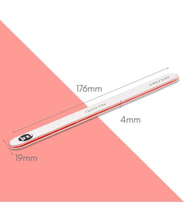 New* JND Professional Salon Grade Double Sided Emery Board Nail Files Buffer Polisher Natural Manicure Pedicure Acrylic Gel Nails (10Pack) (240/240) 240/240 10.0 - Buy Online on GoSupps.com