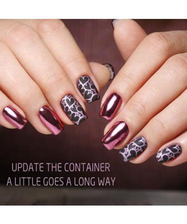 PrettyDiva Silver Chrome Nail Powder - Rose Gold Mirror Effect Manicure Pigment - Buy Online on GoSupps.com
