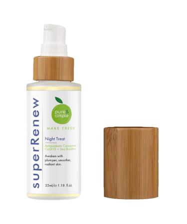 superRenew Organic facial oil with Sea Buckthorn  CoQ10  Squalane  Rosehip oil  moisturizing and nourishing for dry  sensitive  mature and ageing skin  EWG Verified- sustainable  vegan for hydrated healthy skin
