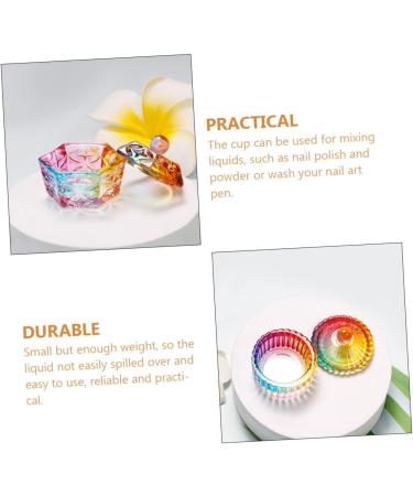 minkissy 20 Pcs Nail Art Crystal Cup Colorful Plates Dappen Dish Mini Candles Nail Accessories Candy Display Rack Mini Jars Kitchen Storage Jar Nail Jewels Candy Jar Mixing Cup Major Glass - Buy Online on GoSupps.com