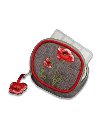 Pill Box in a Poppies Design