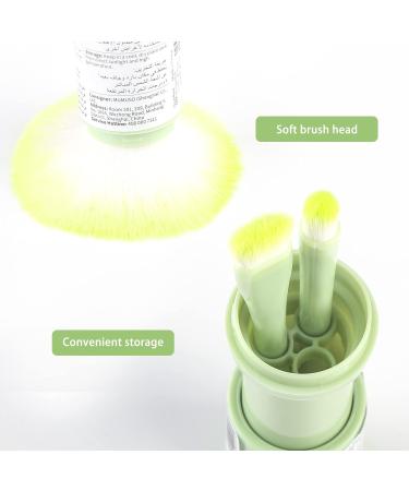 Makeup Brushes Set 4 in 1 Retractable Make up Brushes Set with Holder Portable Face Powder Eyeshadow Brushes Small Multifunctional Travel Cosmetic Brushes (Green) - Buy Online on GoSupps.com