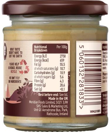 (2 Pack) - Meridian - 100% Crunchy Cashew Butter | 170g | 2 PACK BUNDLE - Buy Online on GoSupps.com
