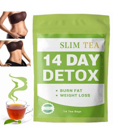 14-Day Natural Detox Tea for Weight Loss Natural Detox Herbal Tea for Men and Women 14 Individually Wrapped Tea Bags