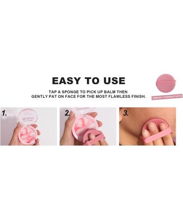 Smooth Face Concealer Powder Matte Foundation Makeup with Makeup Buffer Suitable for Women - Buy Online on GoSupps.com