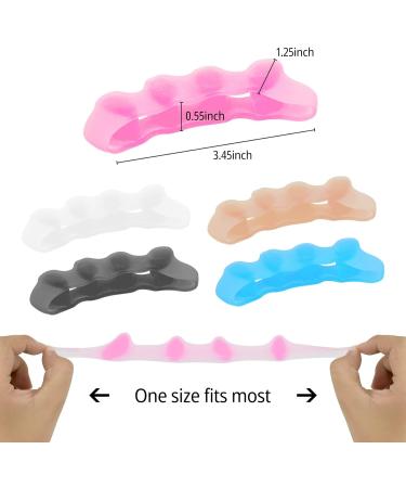 Soft Gel Toe Separator - 2 Pairs | Toe Spacers for Overlapping Toes & Hallux Valgus Correction - White - Buy Online on GoSupps.com