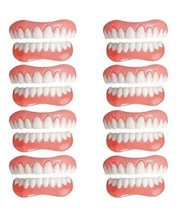 Props cosmetic veneers teeth men and women nature temporary prostheses instant silicone teeth upper and lower veneers comfort prostheses for bad teeth 8 pairs