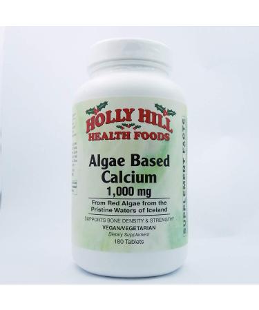 Holly Hill Health Foods Algae Based Calcium 1 000 mg 180 Tablets 180 Count (Pack of 1)
