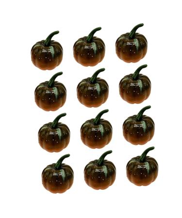 DECHOUS 12pcs Halloween Pumpkin Home Stuff Halloween Supplies Artificial Pumpkins Black Pumpkins Simulation Pumpkin Halloween Decorations Miniatures Photography Prop Household Reward Foam