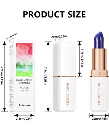  Linsition Color Changing Lipstick Waterproof Soft Lip Balm with Magic Temperature Change Moisturizing Lipstick for Women Girls - Buy Online on GoSupps.com