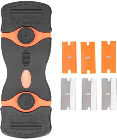 2-in-1 Razor Blade Set - Multi-Purpose Cleaning Tool | Suchaber Metal & ABS Blades (Black + Orange) - International Shipping - Buy Online on GoSupps.com