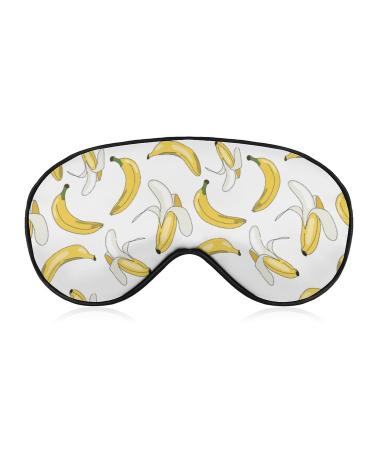 Banana Sleep Mask Soft Comfortable Eye Mask with Adjustable Head Strap Light Blindfolds Eye Cover Shade for Boys Girls Women Men Plane Travel