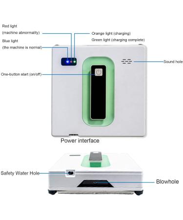 emobwdy Dual Spray Window Cleaning Robot Smart Glass Cleaning Robotic With 2500pa Strong Suction/Remote Control/Voice Assitant Window Cleaning Robot For Windows/Tiles/Class Door White - Buy Online on GoSupps.com