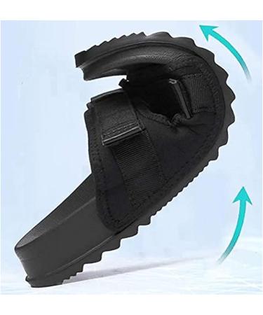 HCZION Diabetic Slippers Unisex Memory Foam Adjustable Orthopedic House Shoes - Black (EU 46) - Buy Online on GoSupps.com