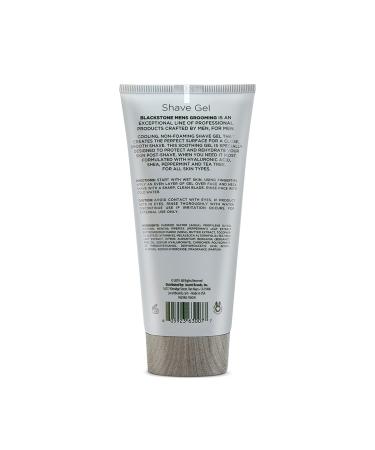 Blackstone Men's Grooming Smooth Shave Gel Non-Foaming Hyaluronic Acid & Tea Tree for a Comfortable Shave Sandalwood Scent (6 oz) International Shipping Available - Buy Online on GoSupps.com