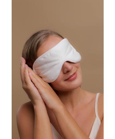 Cottonique Hypoallergenic Sleep Eye Mask - 100% Organic Cotton - Natural, Free Size, 1 Count - Buy Online on GoSupps.com
