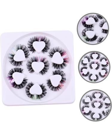 FRCOLOR 7 Pairs False Lashes Fake Eyelashes Colored Lash Extensions Color Lashes Faux Eyelashes Lashes with Color Lash Clusters Colored Eyelashes Colored Lashes Curly Chemical Fiber Extend - Buy Online on GoSupps.com