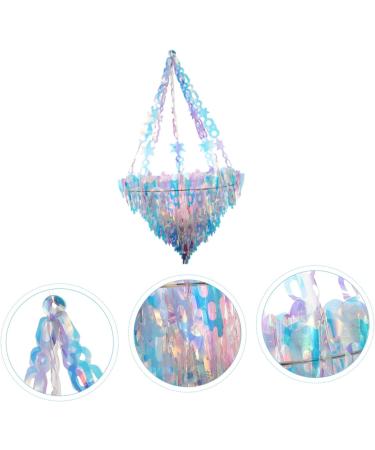 ABOOFAN 1pc Chandelier Household Decor Christmas Party Supplies Neon Color Scene Decor Hanging Accessories Silver 35x35x40cm - Buy Online on GoSupps.com