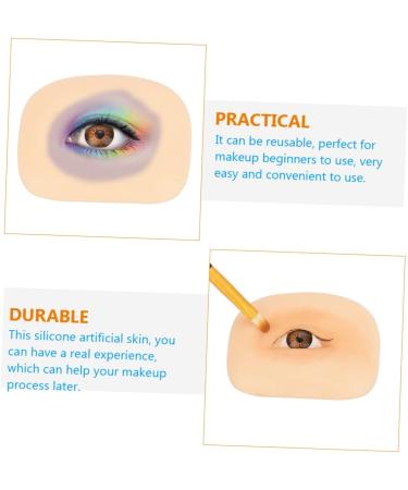 POPETPOP Practical Eye Skin 3 sets Silicone Blank Portable Make Eye Practice Artificial Simulated Up Fake of Professional - Buy Online on GoSupps.com
