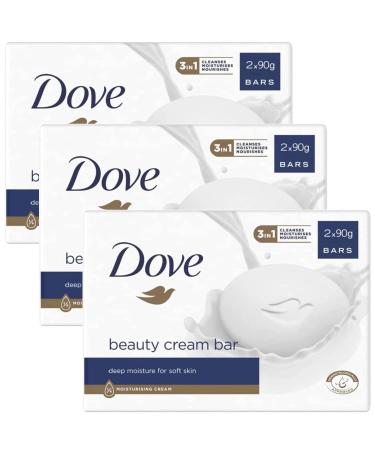 Dove Dove Beauty Cream Bar Solid Soap Various Fragrances 2 x 90 g (3 Units Original)