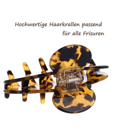 Vegcoo 6-Piece Acetate Hair Clip Set for Women | Vintage Large & Small Hair Clips for All Hair Types - Perfect for Thin & Thick Hair - Buy Online on GoSupps.com