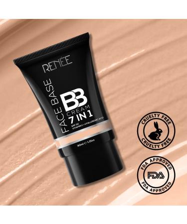 RE_NEE 7 in 1 Face Base BB Cream with SPF 30 PA+++ - Butterscotch 30ml | Hydrating Hyaluronic Acid & Vitamin C Formula for Nourished Smooth Skin | International Shipping Available - Buy Online on GoSupps.com