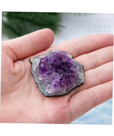 LIFKOME 2pcs Amethyst Cluster Rock Chip Rough Crystal Specimen Geode Natural Crystal Decoration Energy Druze - Buy Online on GoSupps.com