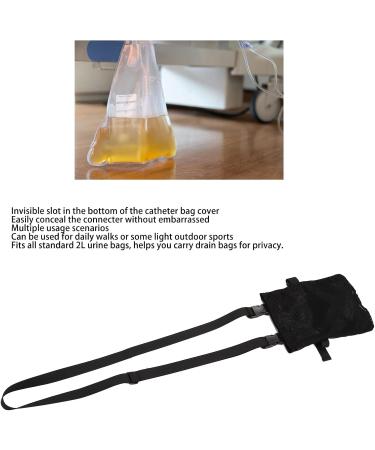 ZJchao Portable Urine Drainage Bag Holder - Adjustable Leg & Shoulder Strap Catheter Bag Covers - Ideal for Comfort & Security (Black - Buy Online on GoSupps.com