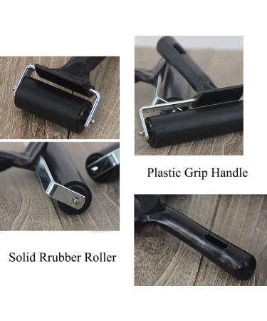 Yesland 4 Pcs Brayer Roller Set - Black Rubber Rollers for Printmaking, Stamping, and More - Buy Online on GoSupps.com