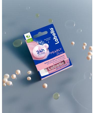 Beiersdorf Labello Pearly Shine Lip Balm with shimmering pearl shine for 24 hours of moisture nourishing lip balm with shea butter and natural oils 48 g Stick Pearly Shine lip balm - Buy Online on GoSupps.com