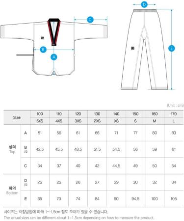 MOOTO Korea Taekwondo MTX S2 Basic Uniform Poom Neck Dobok Martial Arts Jujitsu Gym School Academy Poomse Training Uniforms 140 (Height : 140149cm)(4.594.89ft) - Buy Online on GoSupps.com