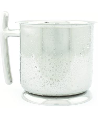 Premium Stainless Steel Shaving Brush Mug with Handle | Shaving Cream Soap Dish for Men - Buy Online on GoSupps.com