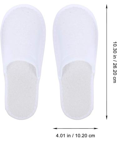 24 Pairs Disposable Hotel Spa Slippers - Unisex White Coral Fleece - Bulk Portable Shoes - Buy Online on GoSupps.com