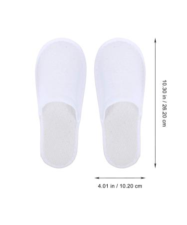 Minkissy 24 Pairs Disposable Non-Slip Spa House Shoes - Closed Toe Interior Shoes for Hotels & Travelers (White) - Buy Online on GoSupps.com